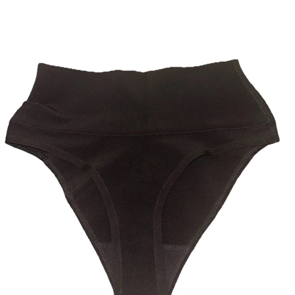 SKIMS Knit Swim High Waist Bikini Bottoms Women’s Medium in Onyx